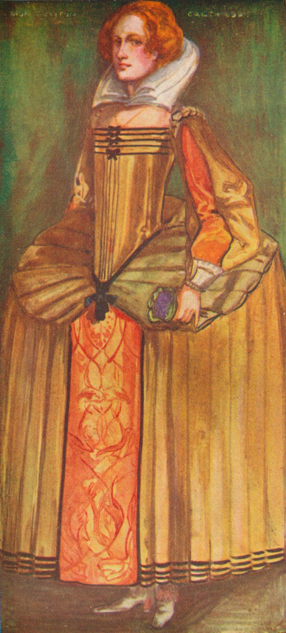 Elizabeth Döneminde Bir Kadın, 1907 by Dion Clayton Calthrop