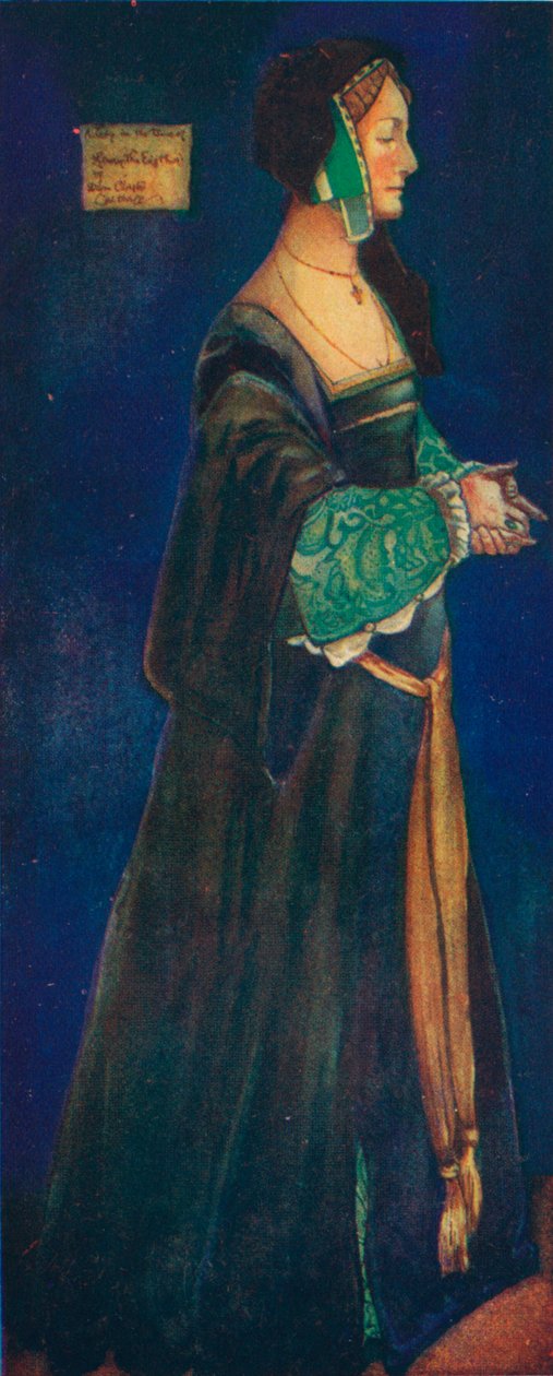Henry VIII Zamanının Bir Kadını, 1907. by Dion Clayton Calthrop