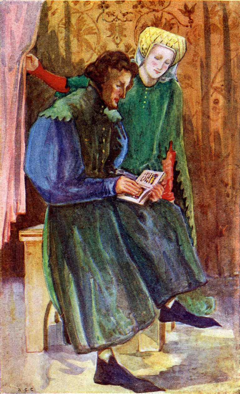 Couple s costume in reign of Henry IV (1399 -1413) by Dion Clayton Calthrop