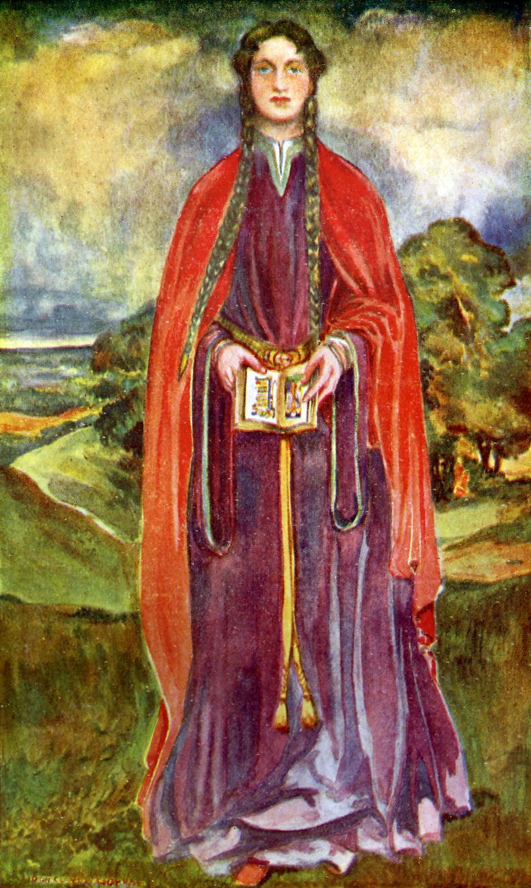 Woman s costume in reign of Henry I by Dion Clayton Calthrop