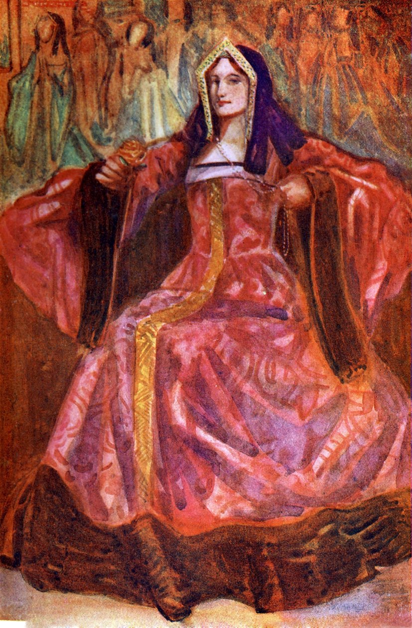 Woman s costume in reign of Henry VII (1485-1509) by Dion Clayton Calthrop