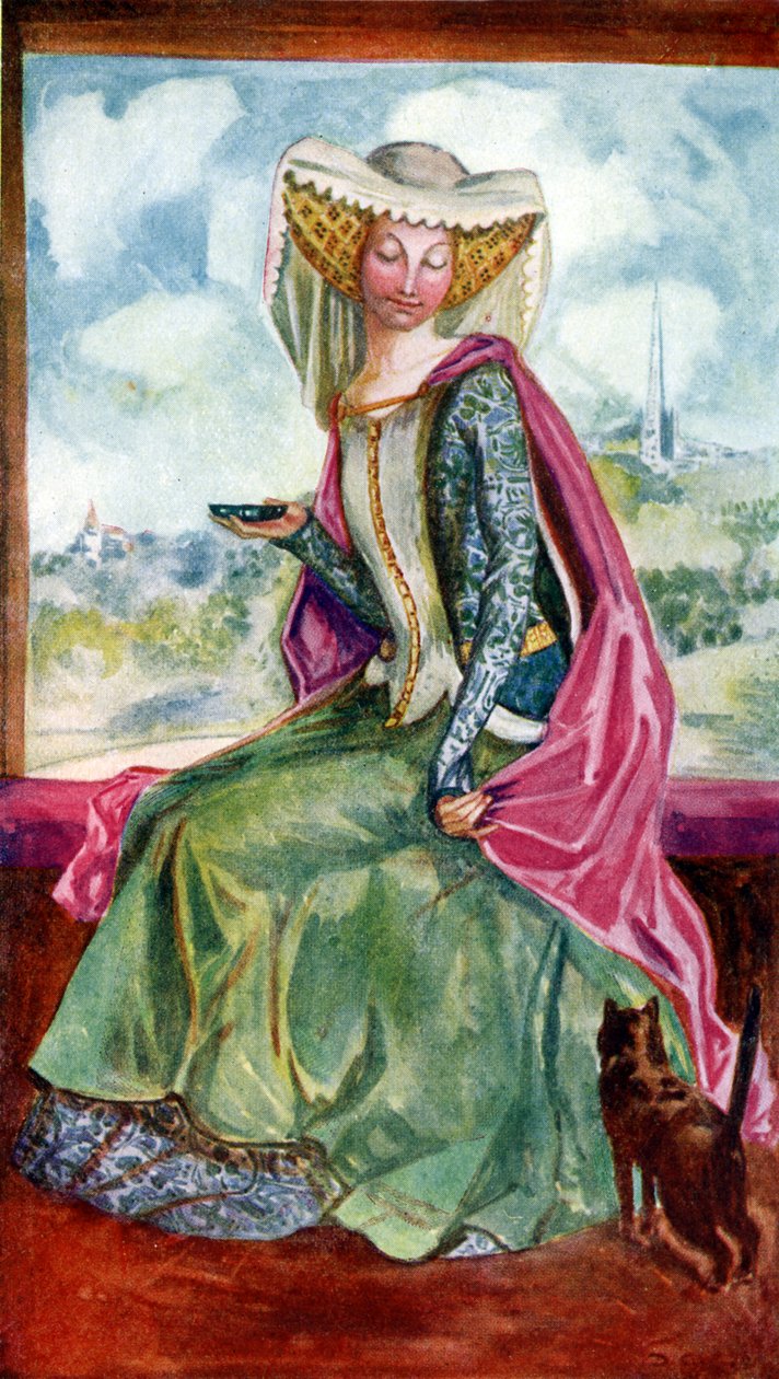 Henry V (1413 -1422) döneminde kadın kostümü by Dion Clayton Calthrop