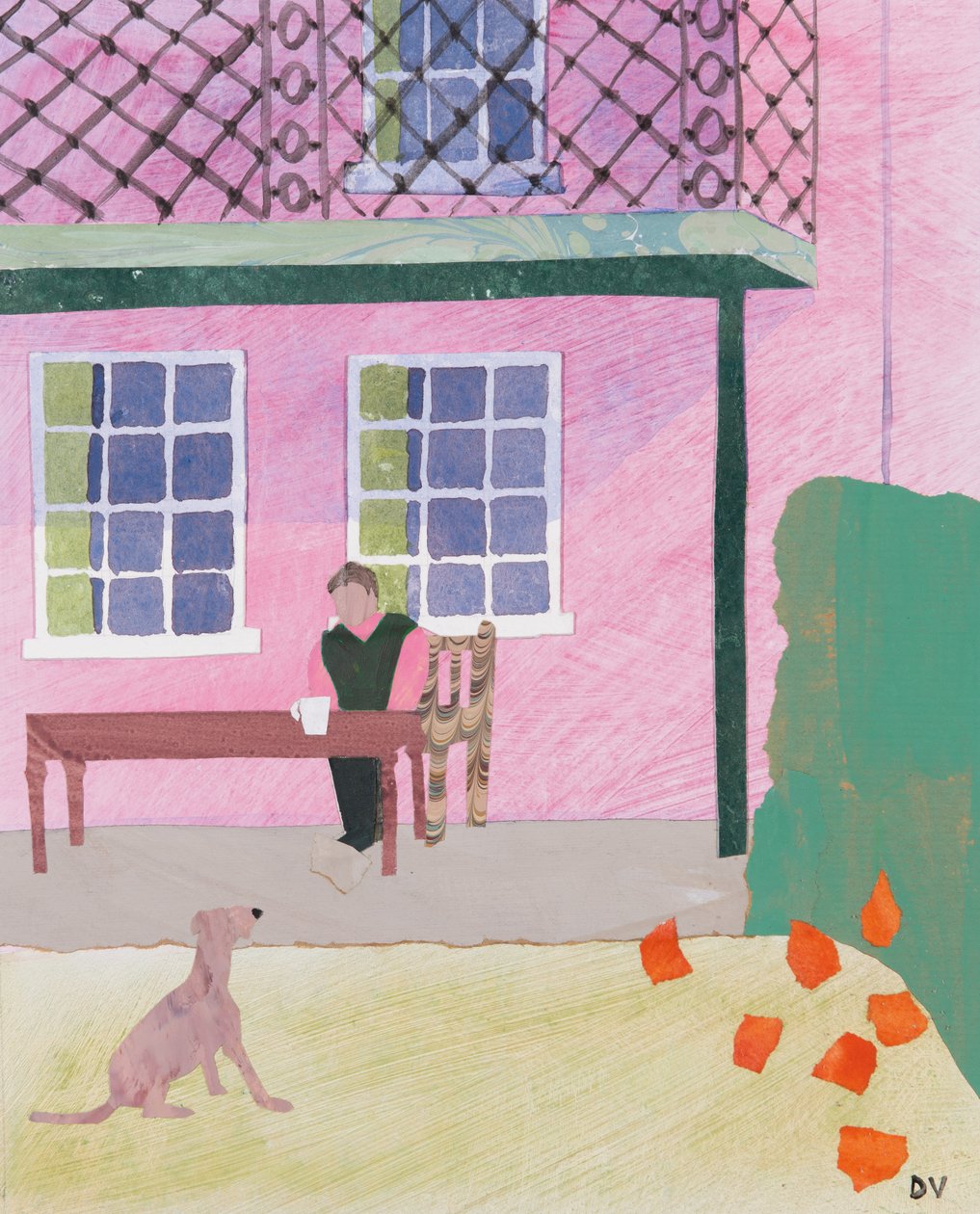 Kahve molası (kolaj) by Dione Verulam