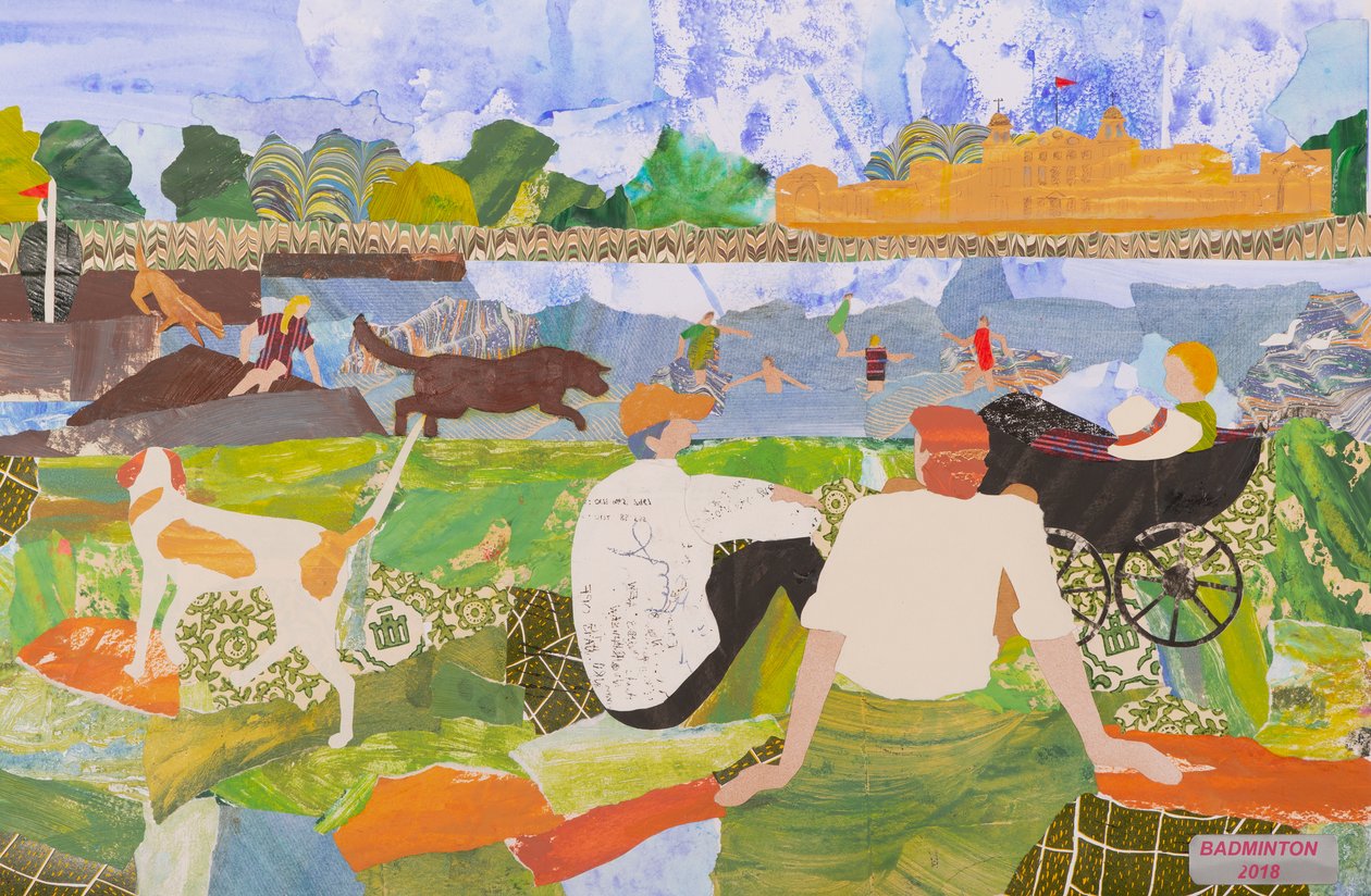 Sıcak Badminton, 2020 (kolaj) by Dione Verulam