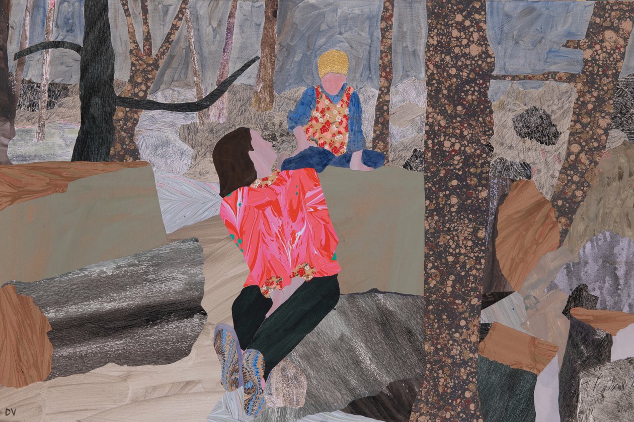 Anne ve Oğul (Prae Wood) (kolaj) by Dione Verulam