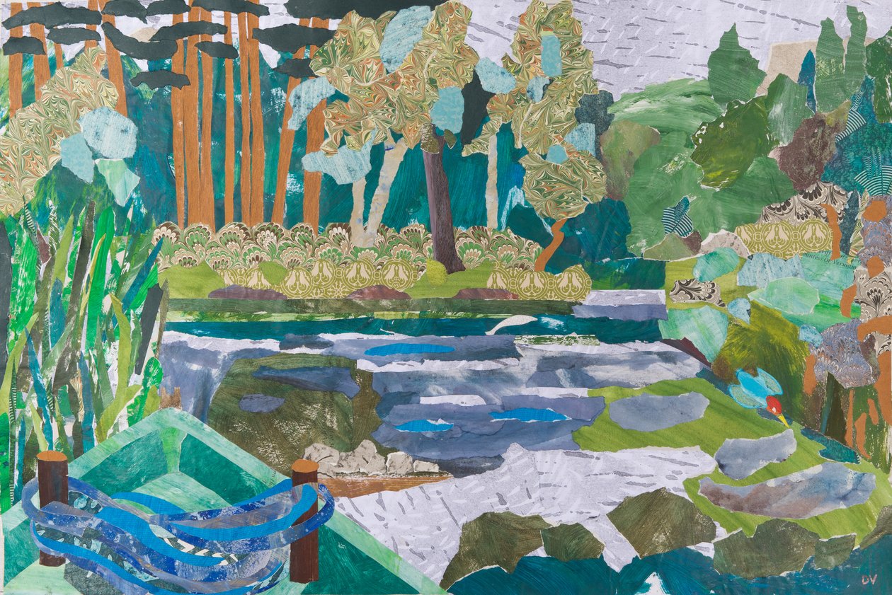 Nehirde dinlenirken, 2017 (kolaj) by Dione Verulam