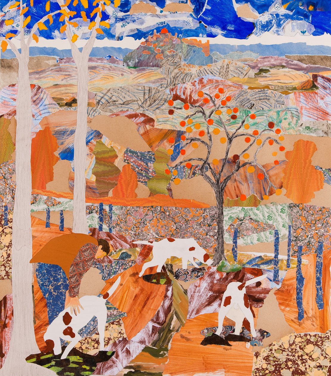 Yer mantarı aranıyor, 2016 (kolaj) by Dione Verulam