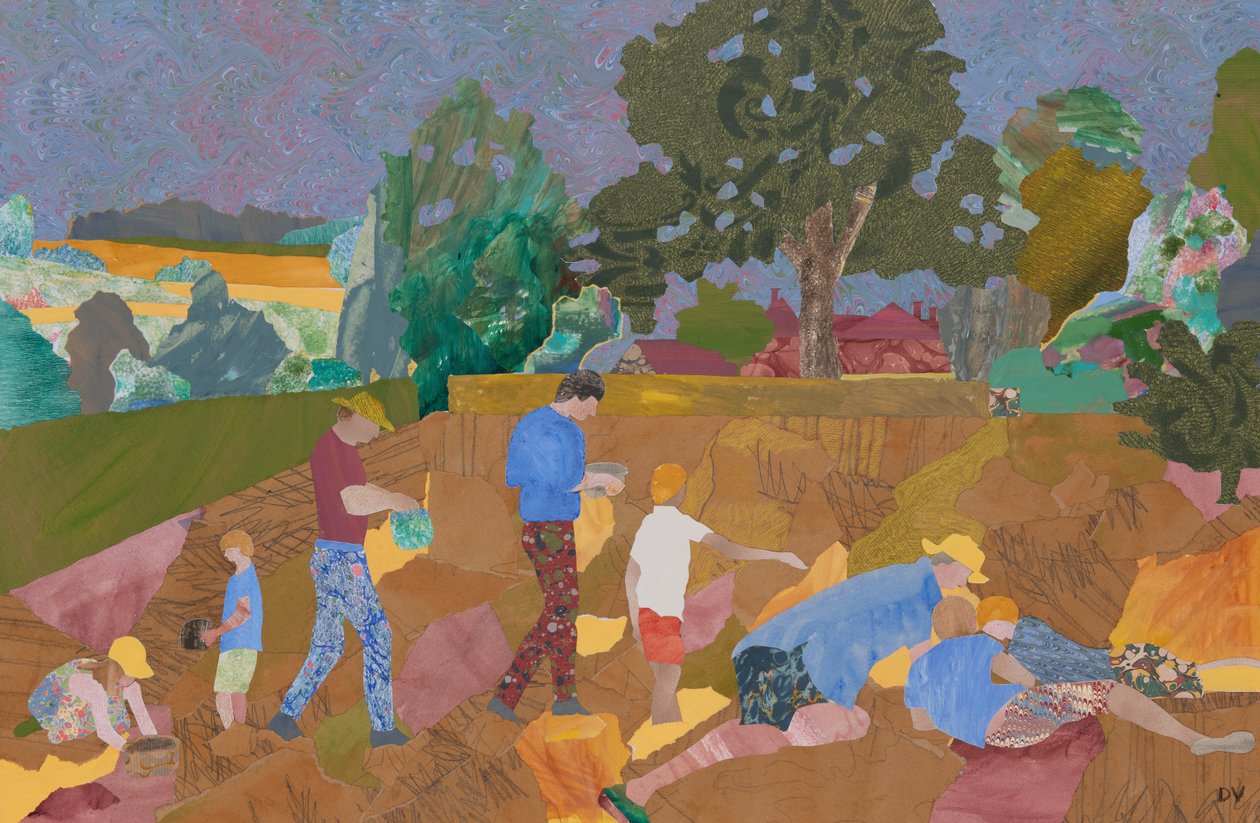 Sarı Çıngırak Hasadı (kolaj) by Dione Verulam