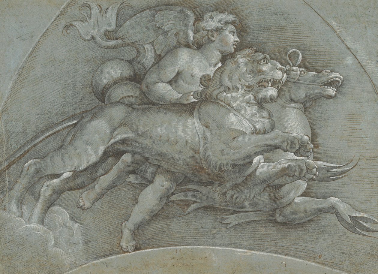 Deniz Atı Binen Kanatlı Bir Putto ve Raphael