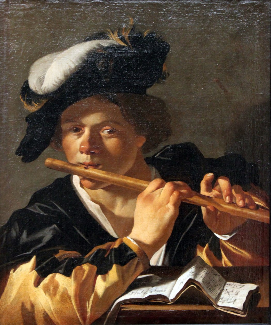 flüt çalar by Dirck van Baburen