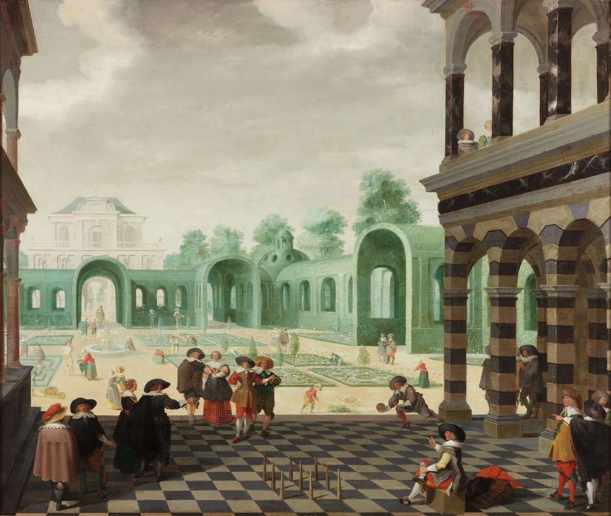 Hollandalı Bir Bahçe Manzarası, 1636 by Dirck van Delen