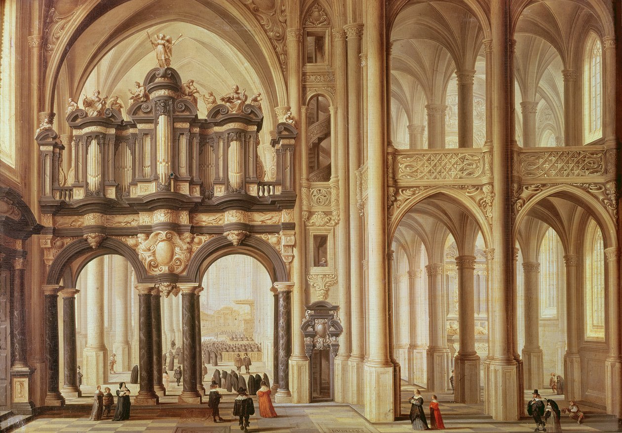Interior of a Church  by Dirck van Delen