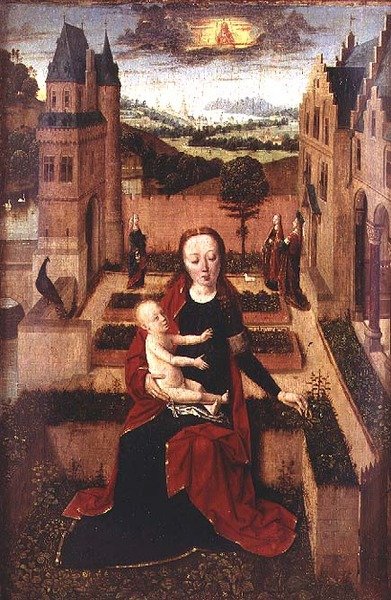 Duvarda Oturan Madonna ve Çocuk by Dirck (circle of) Bouts