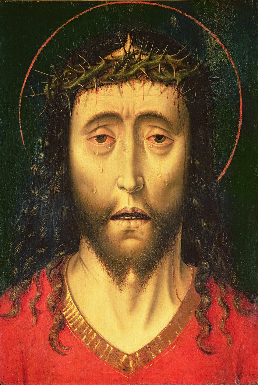 Dikenlerle taçlandırılmış İsa, c.1475 by Dirck Bouts