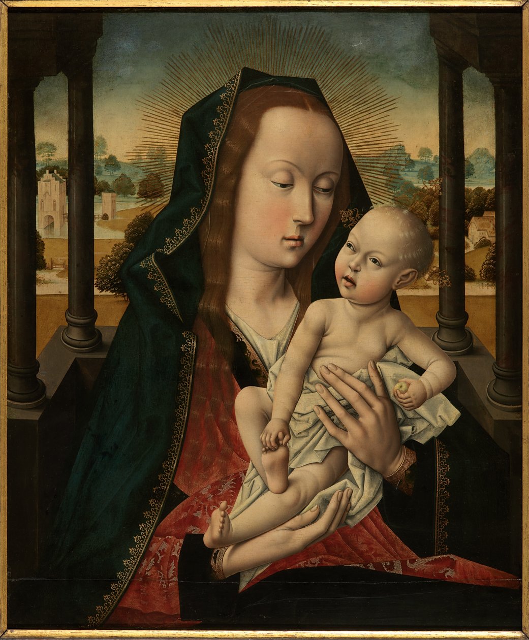 Our Lady with Child (pano üzeri yağlı boya) by Dirck Bouts