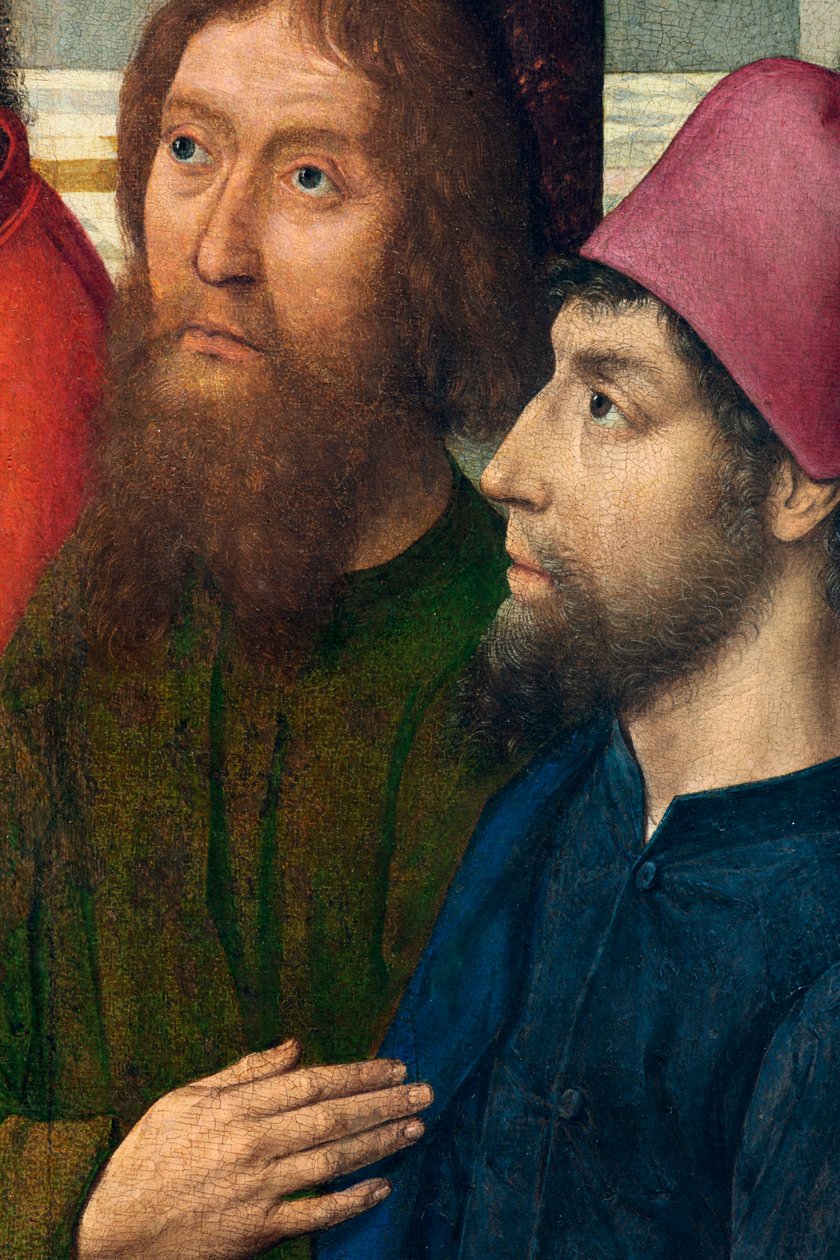 Bölge kilisesi (Aziz Peter Bölge Kilisesi). tablo. Geçen akşam yemeği. Dirk Maçları. 1464-1468. Detay. merkezi panel. by Dirck Bouts