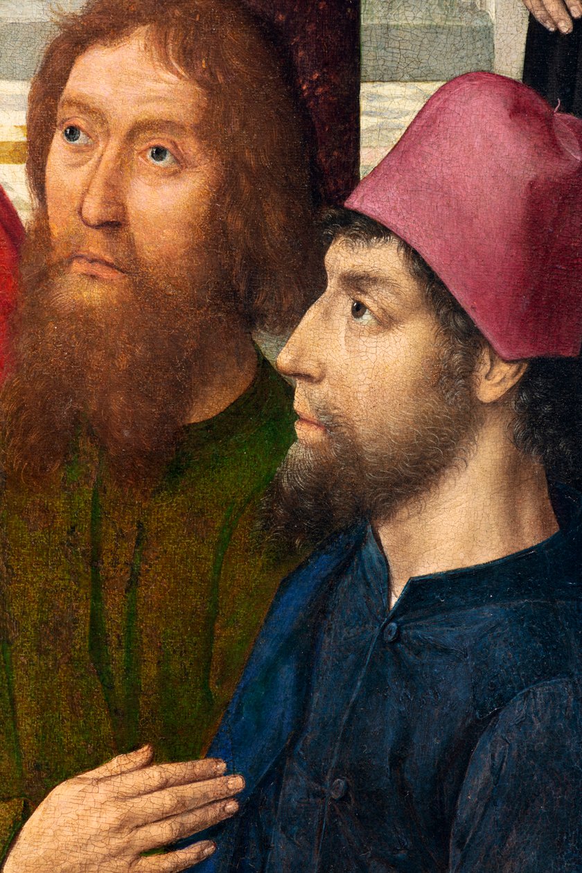 Bölge kilisesi (Aziz Peter Bölge Kilisesi). tablo. Geçen akşam yemeği. Dirk Maçları. 1464-1468. Detay. merkezi panel. by Dirck Bouts
