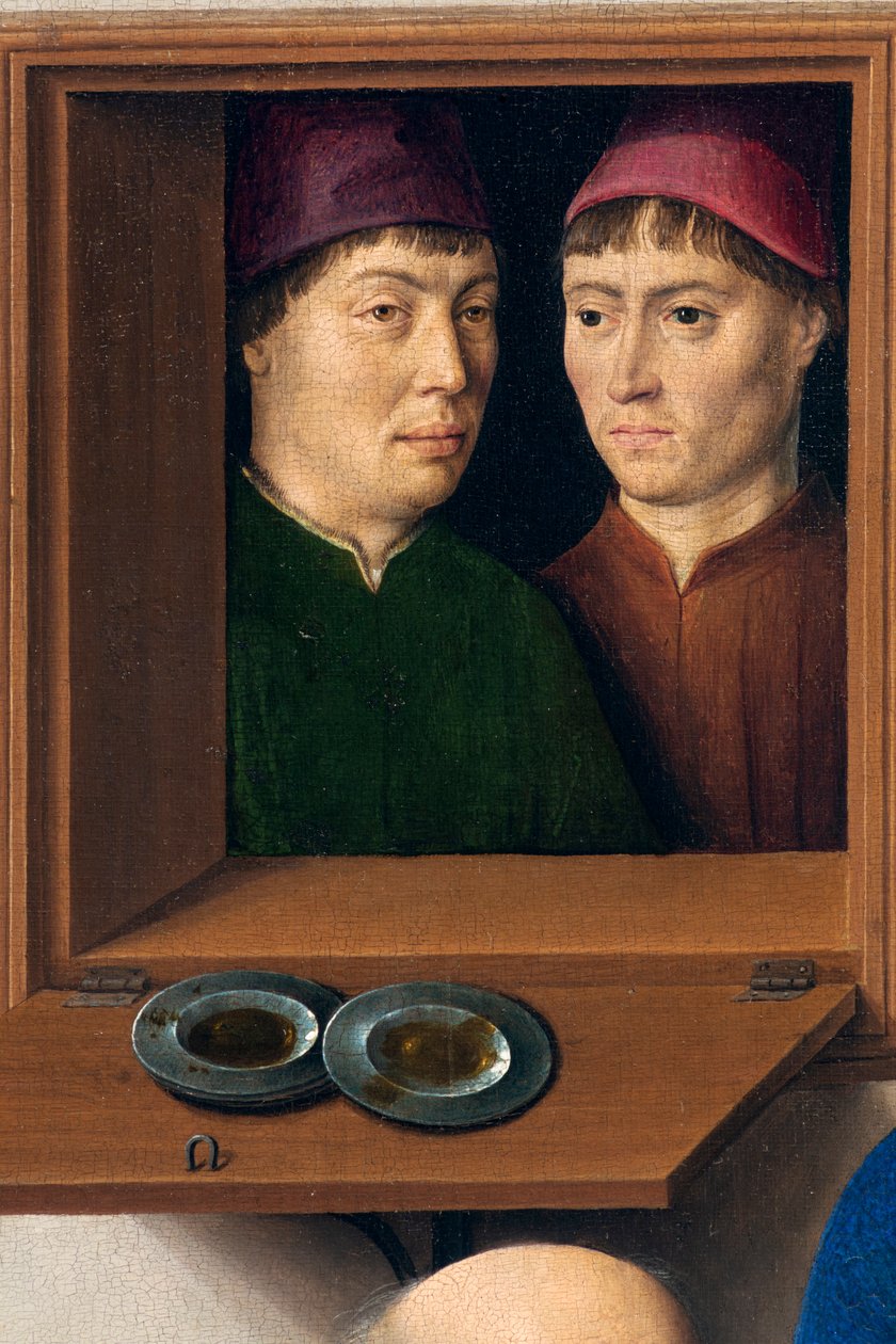 Bölge kilisesi (Aziz Peter Bölge Kilisesi). tablo. Geçen akşam yemeği. Dirk Maçları. 1464-1468. Detay. merkezi panel. by Dirck Bouts