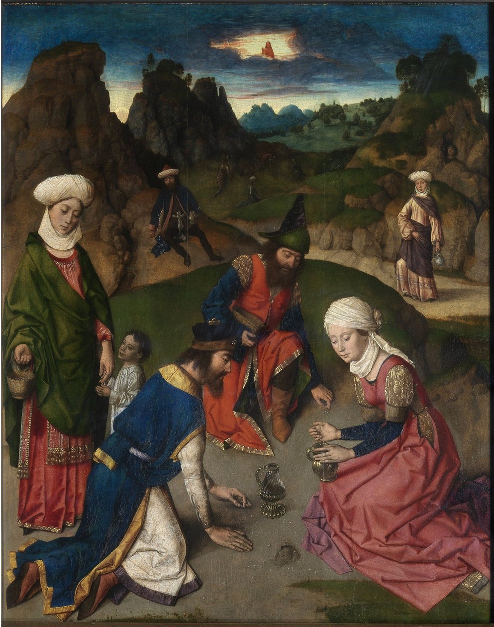 Son Akşam Yemeği Poliptiği: ""man hasadı"" Resim Dirk Bouts (1410/20-1475) 1464-1468 Louvain, Saint Pierre kilisesi by Dirck Bouts