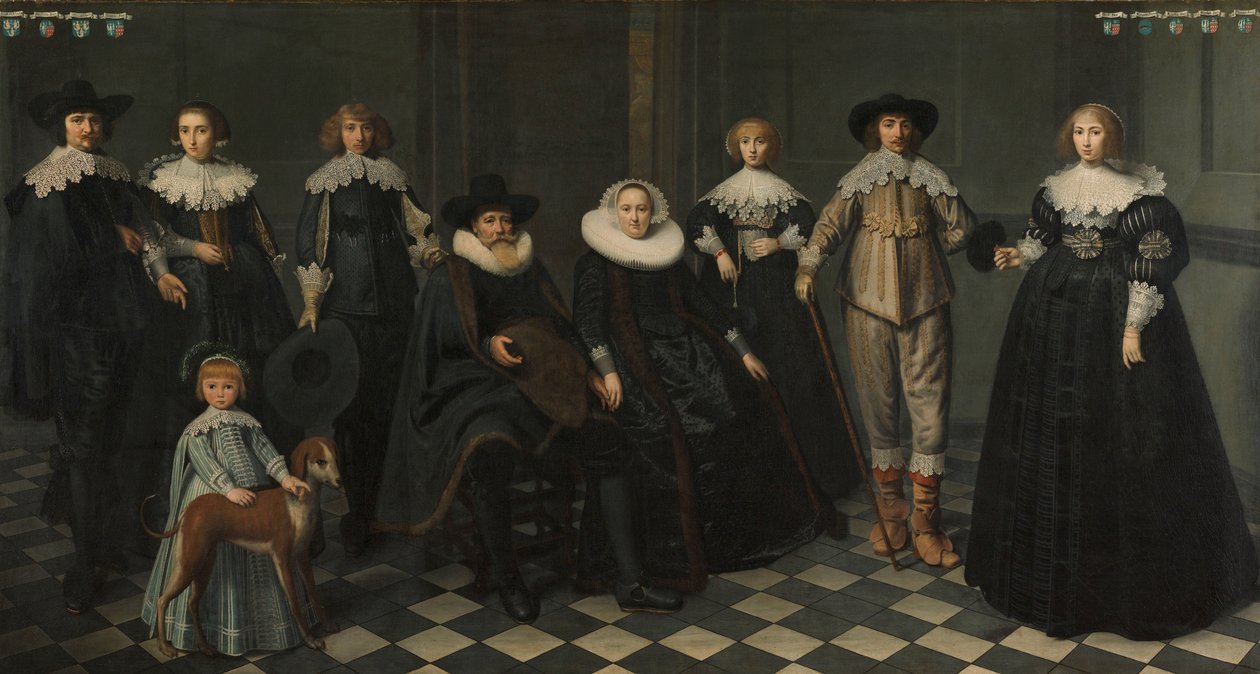 Amsterdam Belediye Başkanı Dirck Bas Jacobsz'un Ailesinin Portresi by Dirck Dircksz. van Santvoort