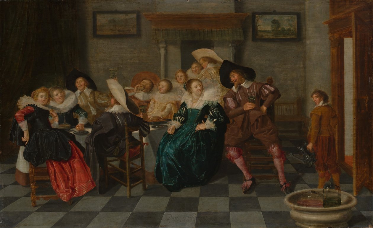 Bir Ziyafet, 1628. by Dirck Hals