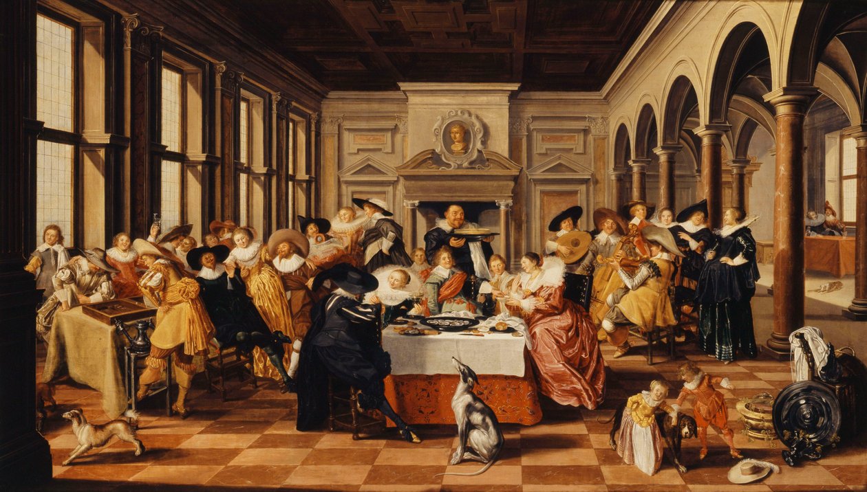 Saray İç Mekanında Neşeli Bir Şirket, by Dirck Hals