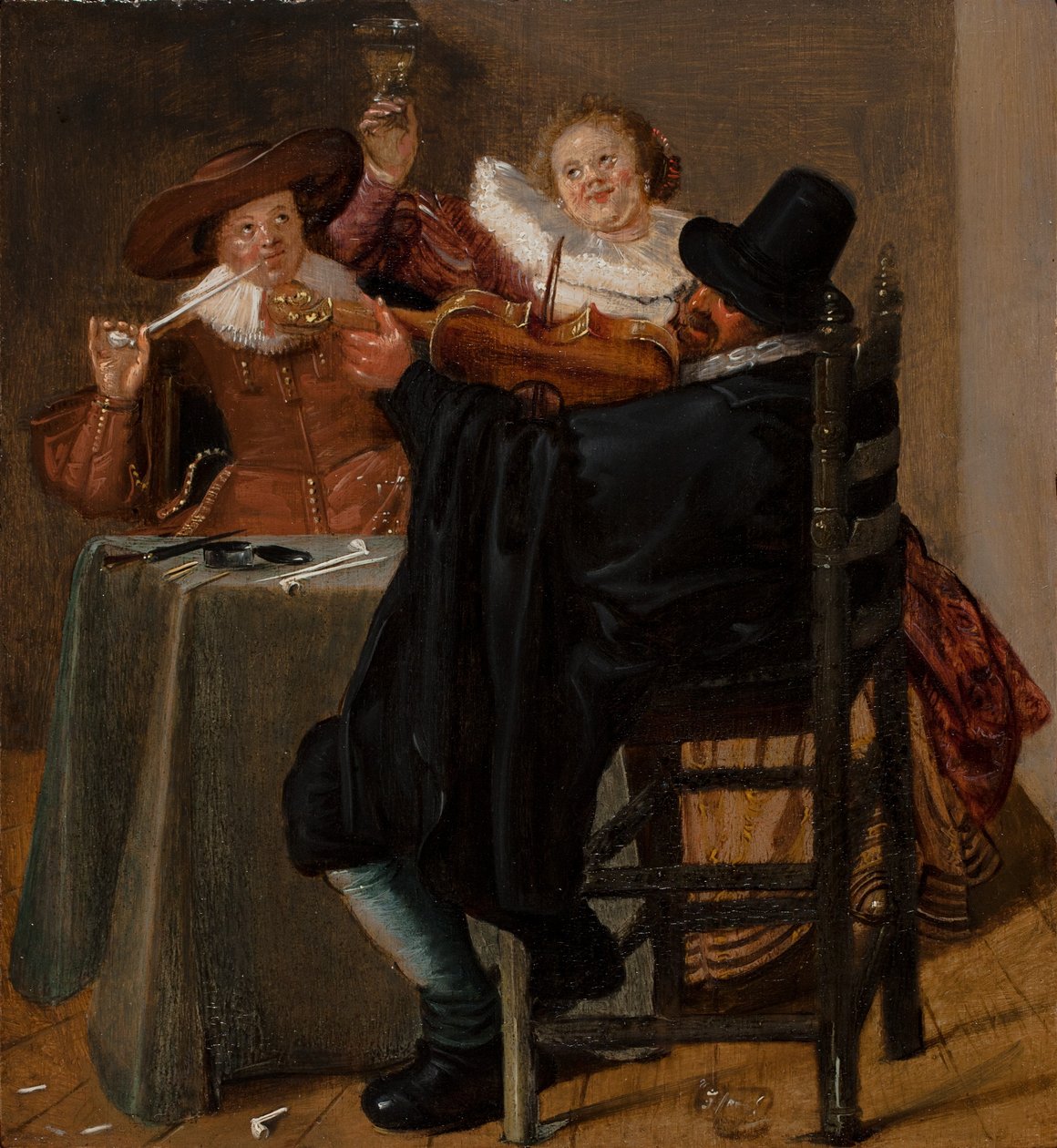 Kemancı ile Neşeli Şirket by Dirck Hals