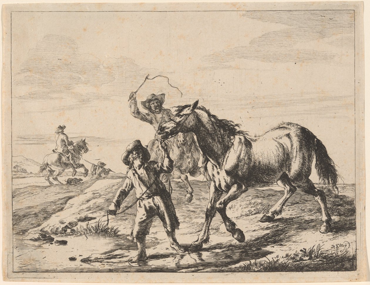 Bir Atı İçmek İçin Olan Bir Çocuk by Dirck Stoop