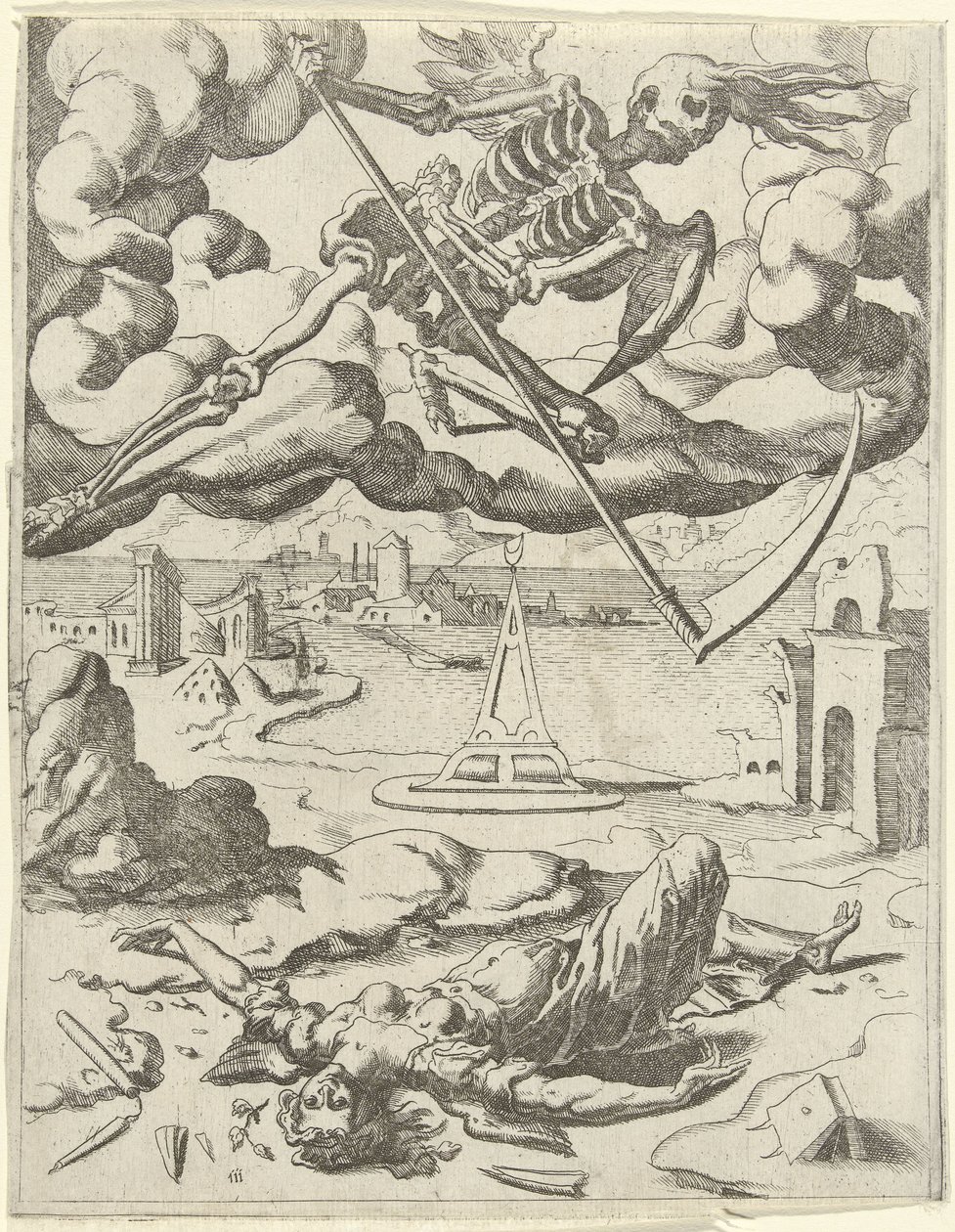 Ölüm Faith Petrarch'ın Zaferlerini Fetheder (dizi başlığı) by Dirck Volckertsz. Coornhert (possibly)