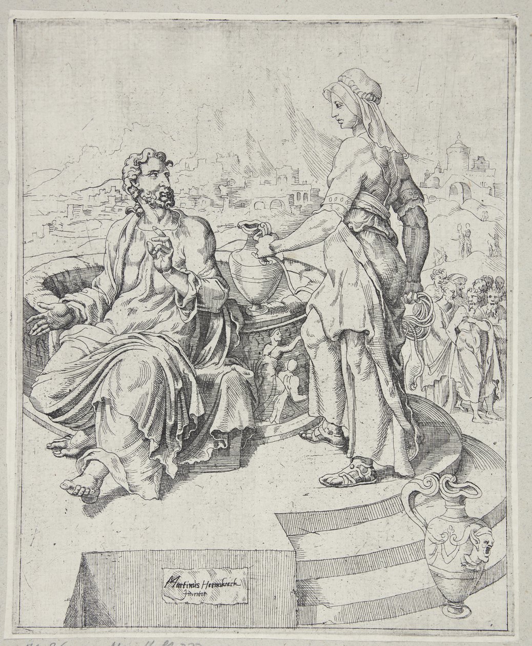 İsa ve Samiriyeli kadın by Dirck Volckertsz. Coornhert