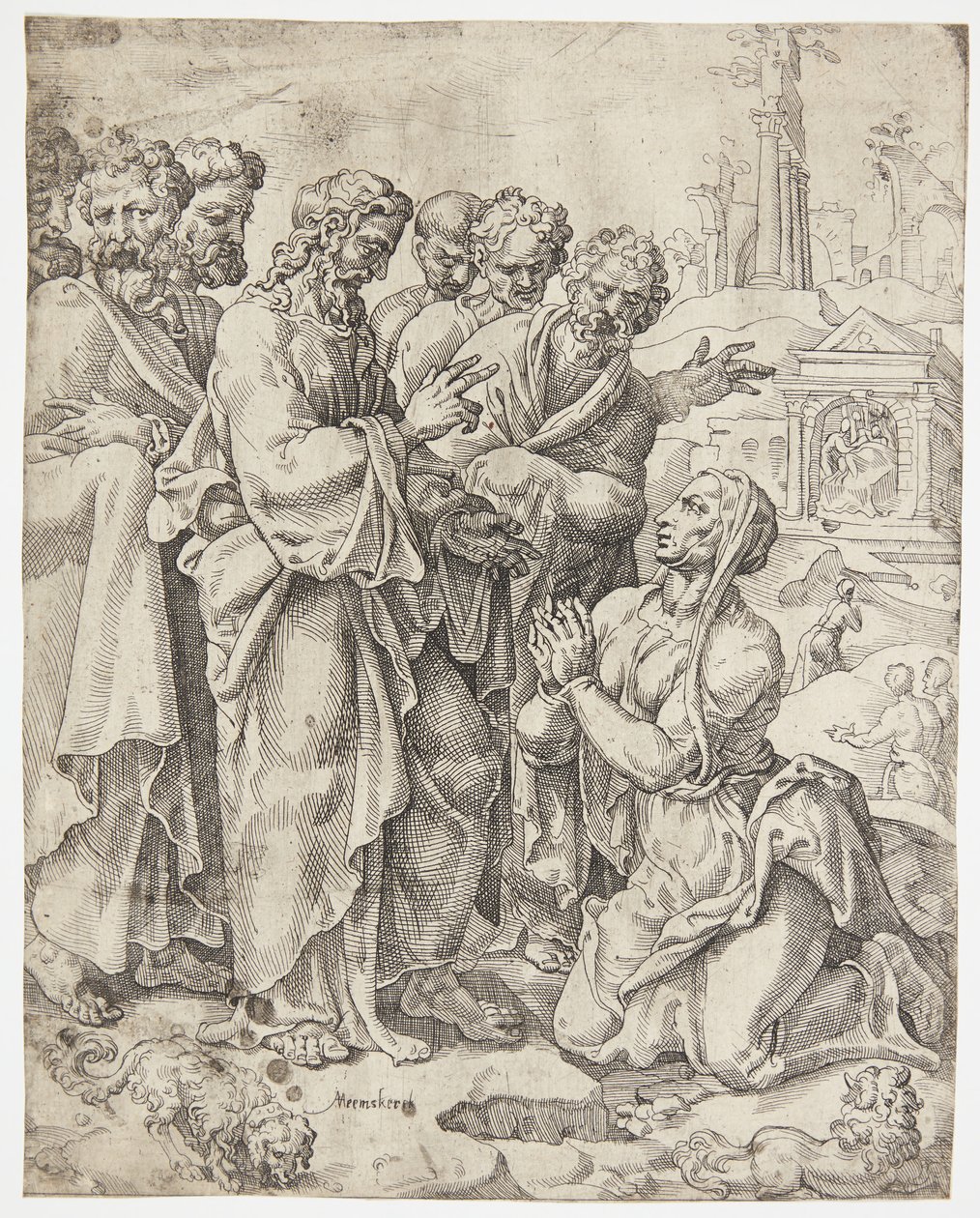 İsa ve Samiriyeli kadın by Dirck Volckertsz. Coornhert