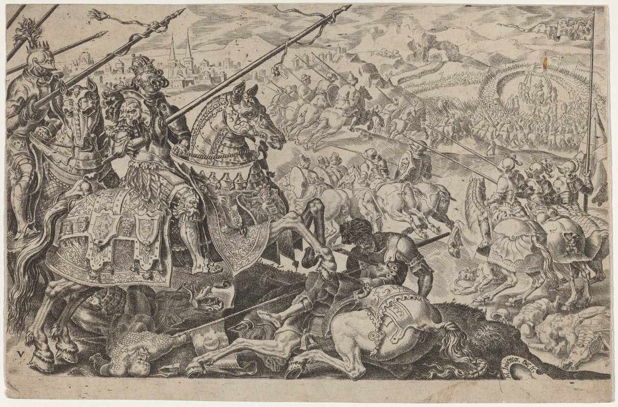 Kanuni Sultan Süleyman Viyana Kuşatmasını Kaldırmaya Zorlandı by Dirck Volckertz Coornhert, after Maerten van Heemskerck