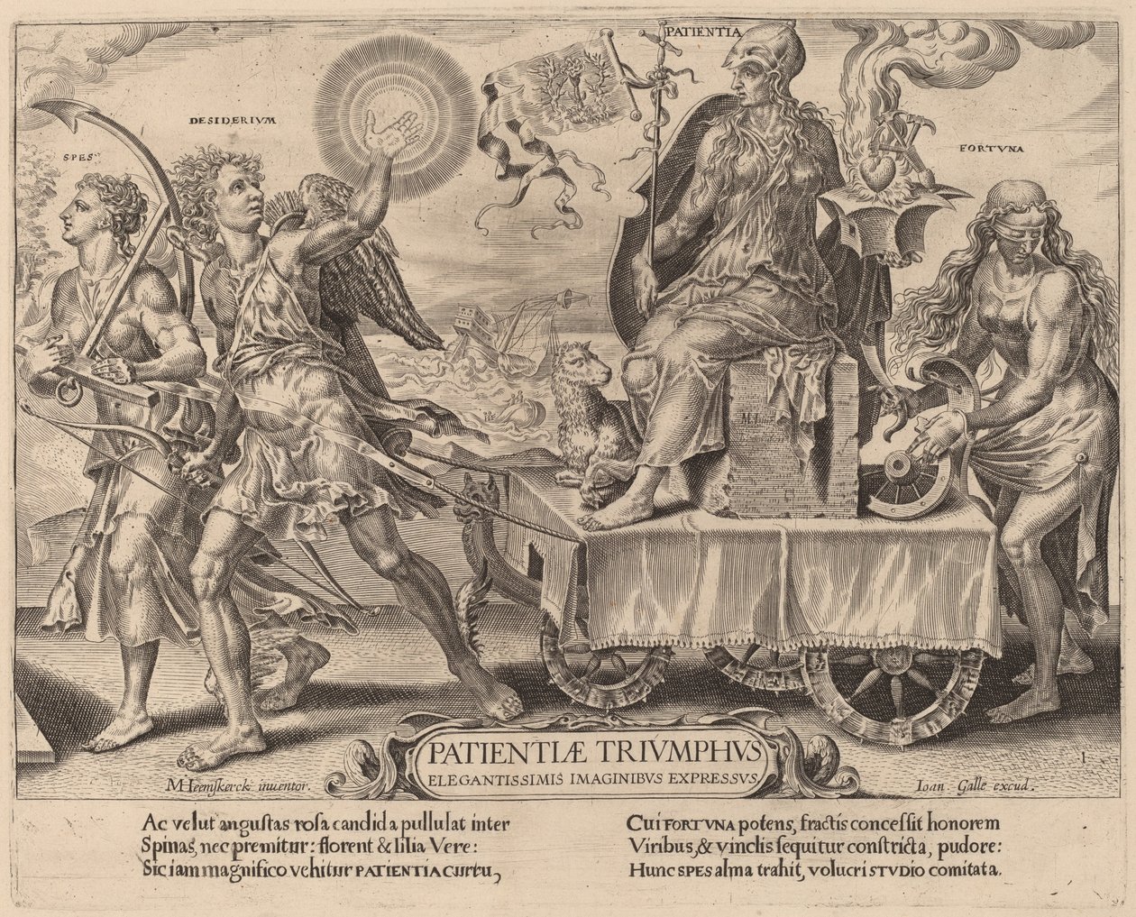 sabrın zaferi by Dirck Volckertz Coornhert after Maerten van Heemskerck