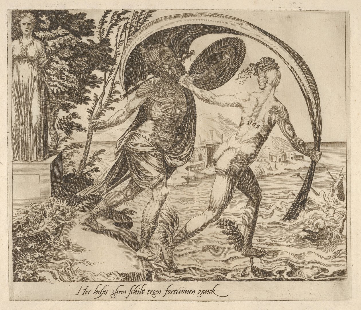 Fortune, Fortune Hakkındaki Altı Sözden Sırtını Döndüğünde Kalkan İşe Yaramaz, ca. 1560. by Dirck Volkertsen Coornhert