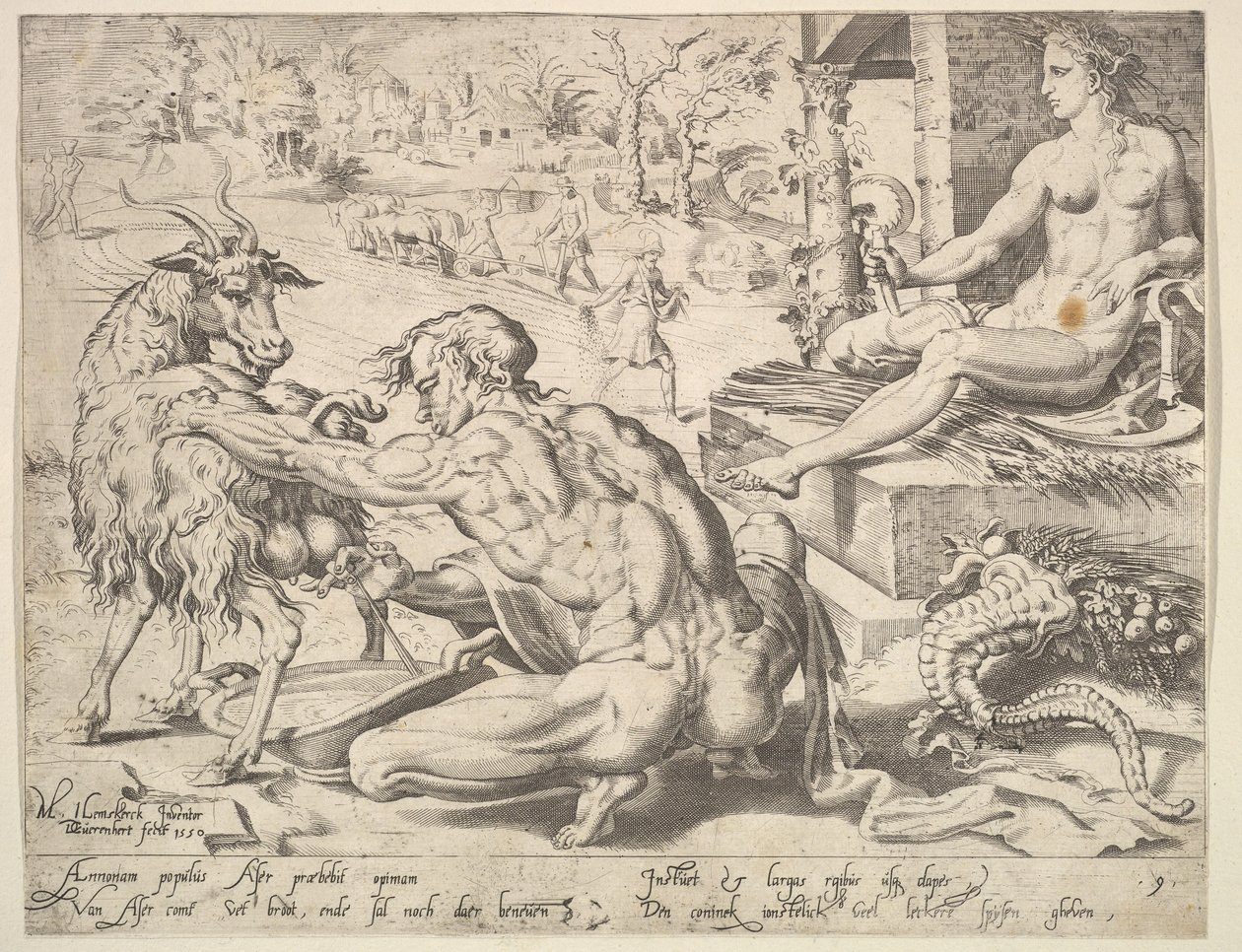Asher, On İki Patrik dizisinden, 1550. by Dirck Volkertsen Coornhert