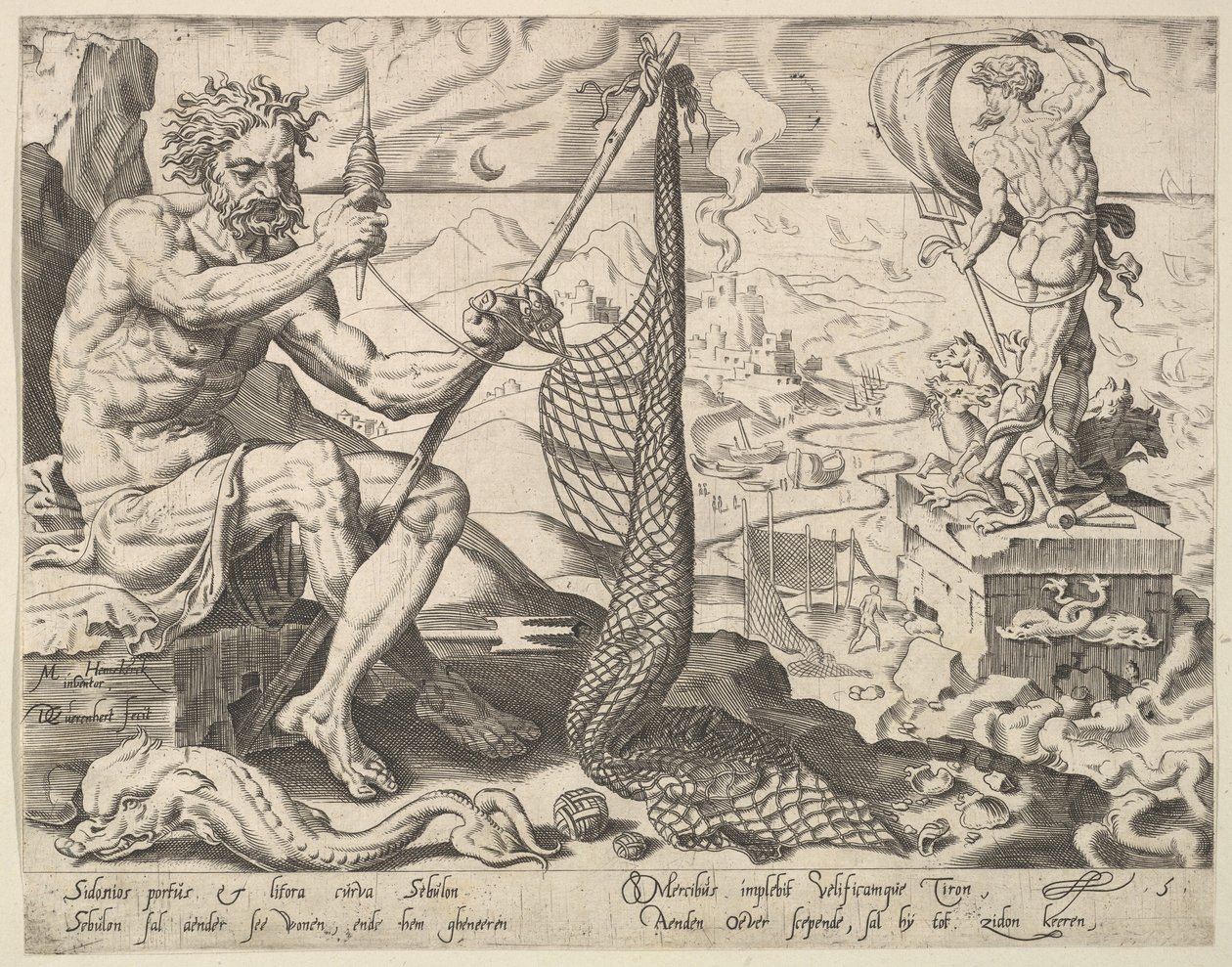 Zebulun, On İki Patrik dizisinden, 1550. by Dirck Volkertsen Coornhert