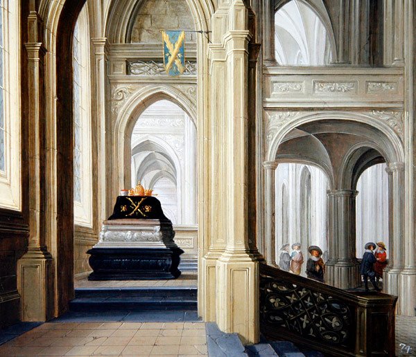 Kraliyet Mezarı Olan Bir Kilise İçi by Dirck van Delen