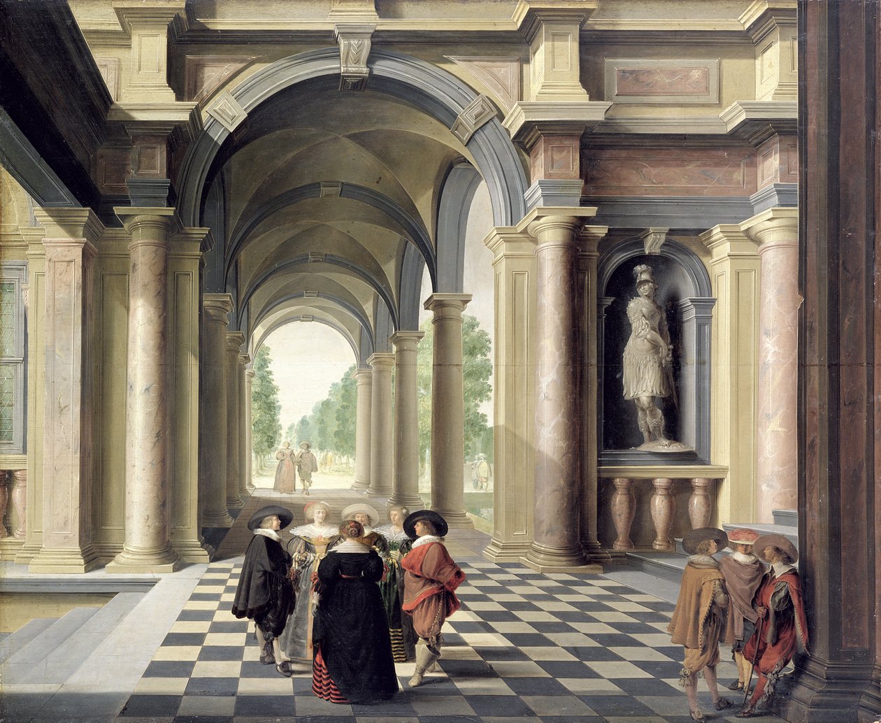 Bir Rönesans Salonu by Dirck van Delen