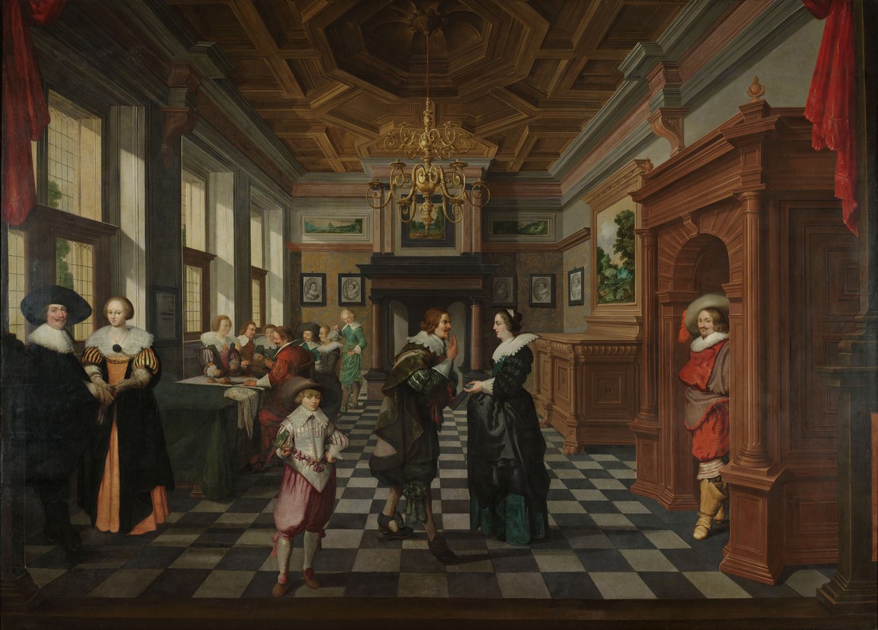 Yedi Parçalı Dekoratif Bir Dizi: Bir İç Mekan, 1630-32 by Dirck van Delen