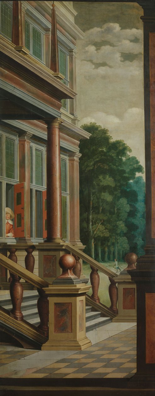 Yedi Parçalı Dekoratif Bir Dizi: Dış Mekan Merdiveni by Dirck van Delen