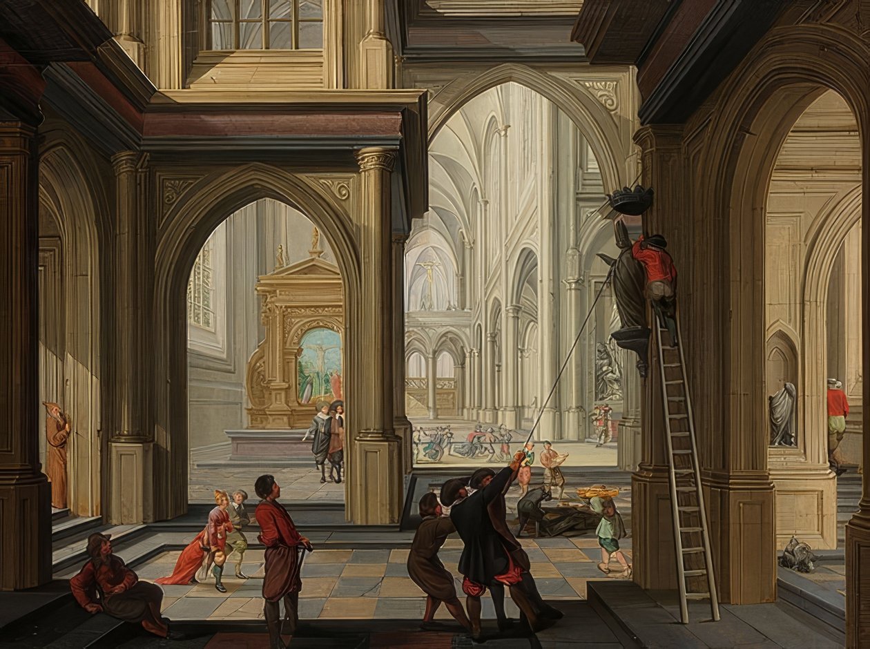 Bir kilisede ikonoklazm. 1630 by Dirck van Delen