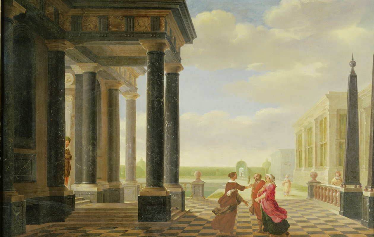 Klasik Bir Ortamda Konuşmadaki Rakamlar by Dirck van Delen