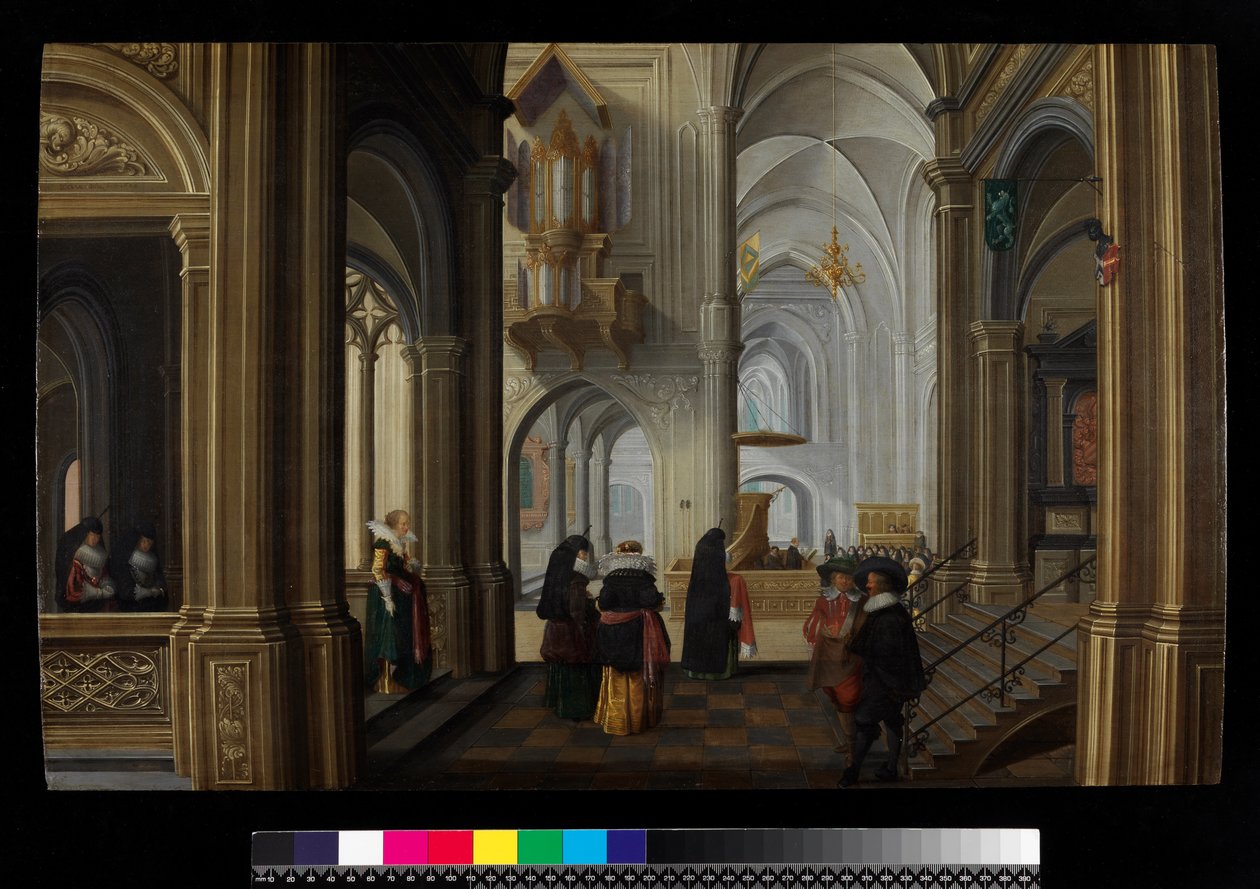 Kilise İçi, 1628 by Dirck van Delen