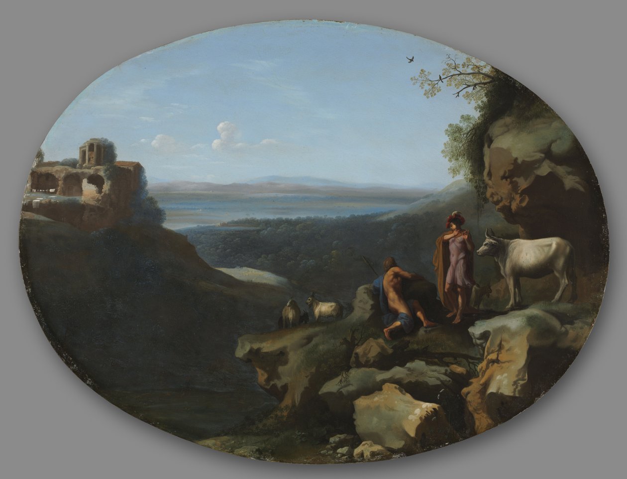 Bir Manzarada Merkür ve Argus, c. 1635. by Dirck van der Lisse