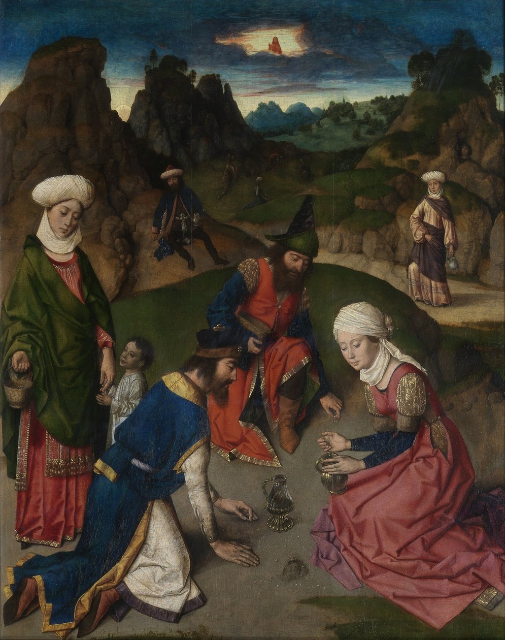Son Akşam Yemeği sunağı: Sağ kanat Manna'nın Buluşması, 1464-1468 by Dirk Bouts