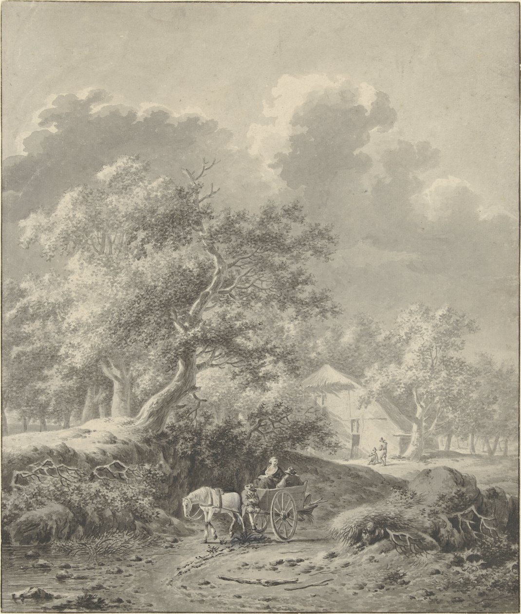 At arabası ile manzara by Dirk Jan van der Laan