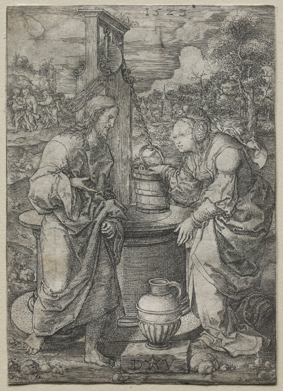 İsa ve Samiriyeli Kadın, 1523. by Dirk Vellert