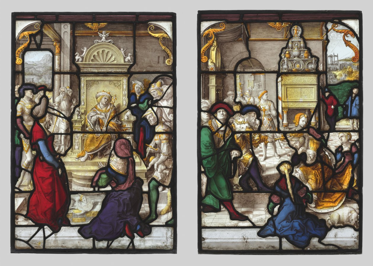 Ahasuerus'tan önce Süleyman ve Ester'in Yargısı (çift) by Dirk Vellert