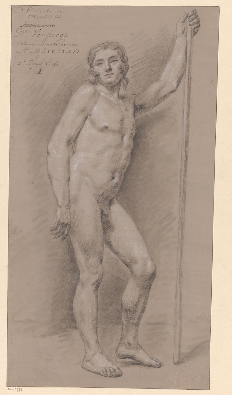 Önden bakıldığında çıplak duran erkek (2. ödül 1776) by Dirk Versteegh