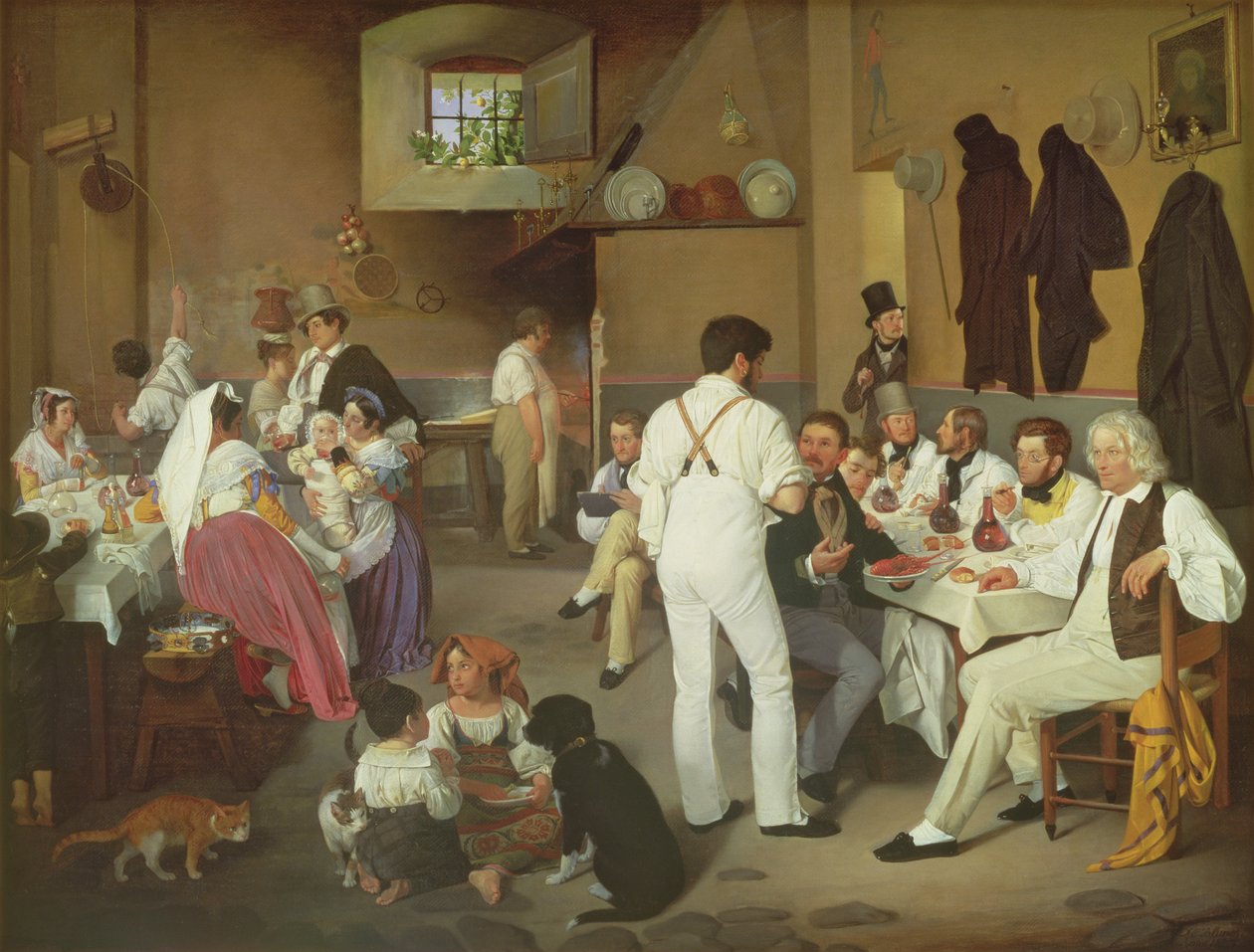Danimarkalı sanatçılar, Osteria la Gensola, Roma, 1837 by Ditlev Conrad Blunck